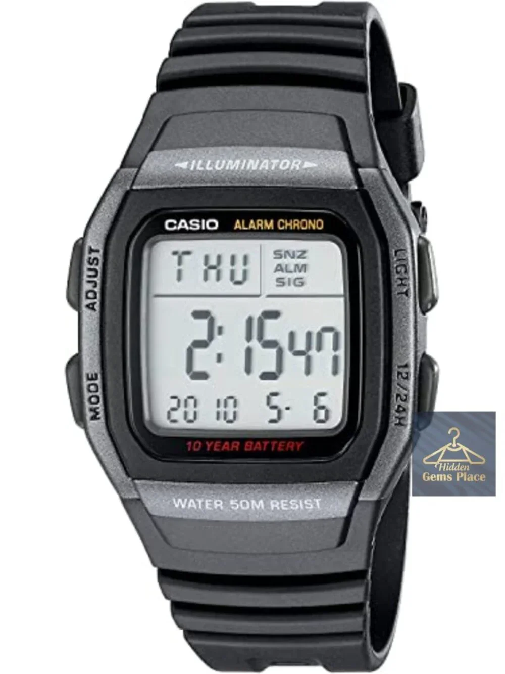 Casio Men's Digital Sport Watch with LED Light and Stopwatch